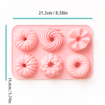 Pazteel DonuFlex™ – Moule donuts silicone (6 cavités)