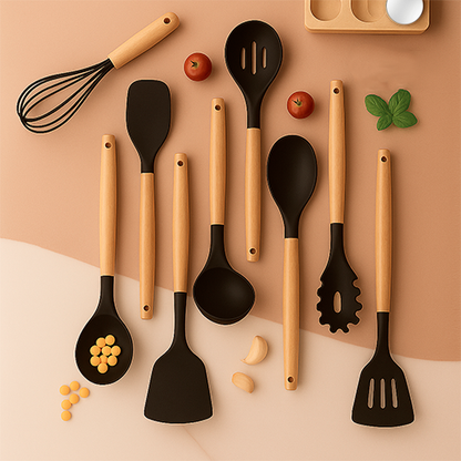 Pazteel CookEase™ – Set d’ustensiles pastel 12 pièces