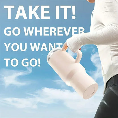 Pazteel Flow40™ – Mug isotherme (anse & paille)