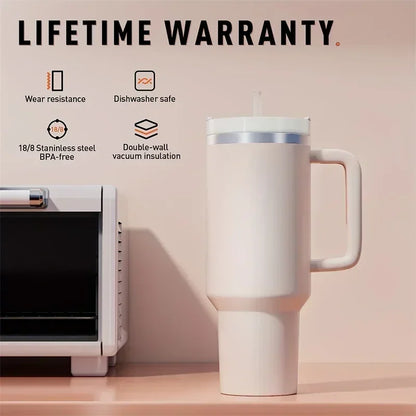 Pazteel Flow40™ – Mug isotherme (anse & paille)