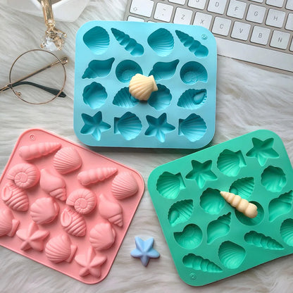 Pazteel OceanTreats™ – Moule 3D coquillages (16 cavités)