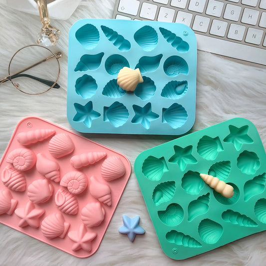 Pazteel OceanTreats™ – Moule 3D coquillages (16 cavités)