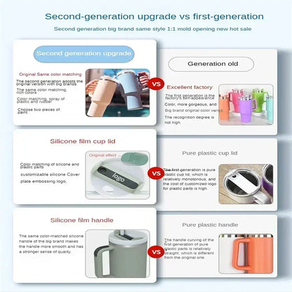 Pazteel Flow40™ – Mug isotherme (anse & paille)