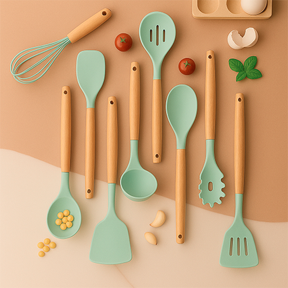 Pazteel CookEase™ – Set d’ustensiles pastel 12 pièces